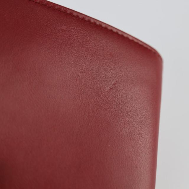 超美品 GUCCI グッチ コンパクトウォレット 二つ折り財布 322134 レザー ボルドー系 ロゴプレート【本物保証】 超美品 GUCCI グッチ コンパクトウォレット 二つ折り財布 322134