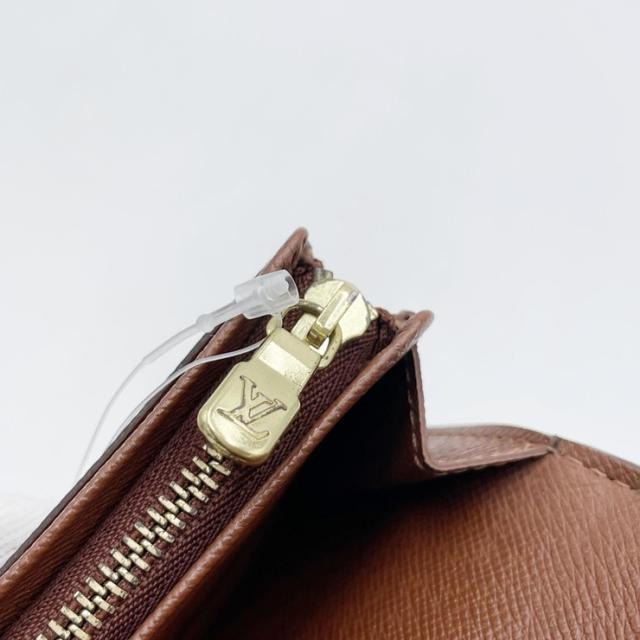 LOUIS VUITTON ルイヴィトン 財布 モノグラム ポルトモネビエ･トレゾール M61730 ブラウン モノグラム レディース 二つ折り財布 美品【本物保証】_5