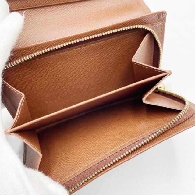 LOUIS VUITTON ルイヴィトン 財布 モノグラム ポルトモネビエ･トレゾール M61730 ブラウン モノグラム レディース 二つ折り財布 美品【本物保証】_6
