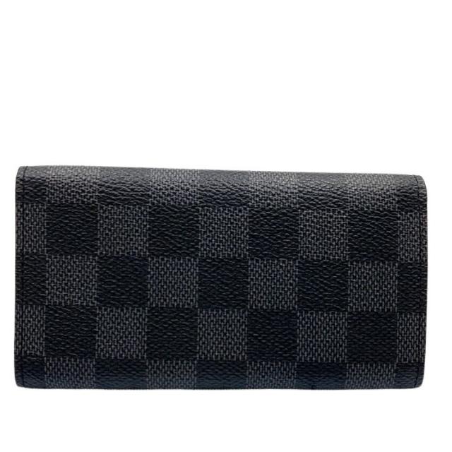 LOUIS VUITTON ルイヴィトン キーケース グラフィット ポルトクレ･ヴォワテュール N63139 ブラック系 ダミエ グラフィット メンズ 3連 美品【本物保証】_1