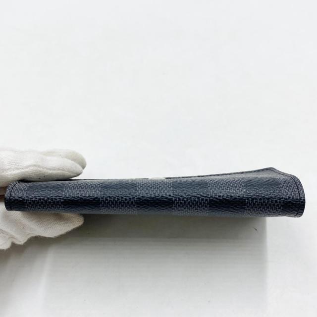 LOUIS VUITTON ルイヴィトン キーケース グラフィット ポルトクレ･ヴォワテュール N63139 ブラック系 ダミエ グラフィット メンズ 3連 美品【本物保証】_2
