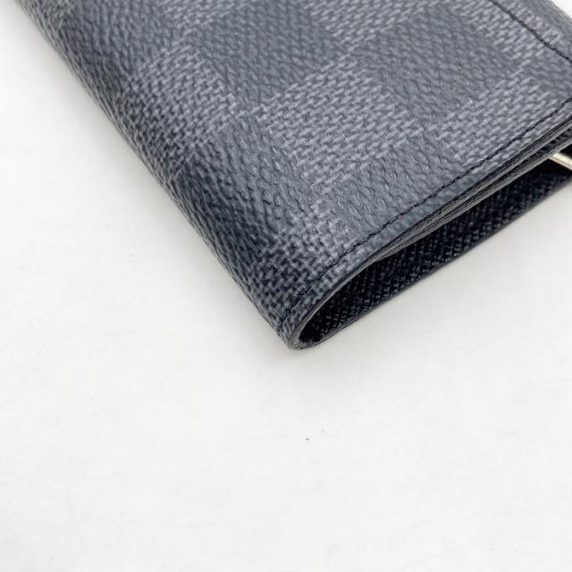 LOUIS VUITTON ルイヴィトン キーケース グラフィット ポルトクレ･ヴォワテュール N63139 ブラック系 ダミエ グラフィット メンズ 3連 美品【本物保証】_3