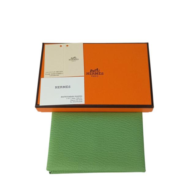 HERMES エルメス コインケース カルヴィ ヴェールクリケット シェーブル ユニセックス 小銭入れ W刻印 新品未使用展示品【本物保証】_7