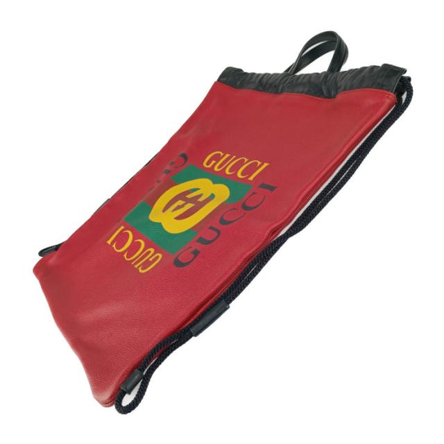 美品 GUCCI グッチ リュック・デイパック プリント ドローストリング