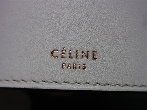 CELINE セリーヌ ブレスレット ホワイト系 レザー レディース ゴールド金具 美品【本物保証】_4