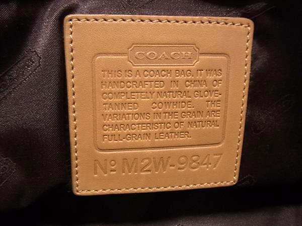 COACH コーチ ハンドバッグ 9847 ブラウン レザー レディース 美品【本物保証】_6