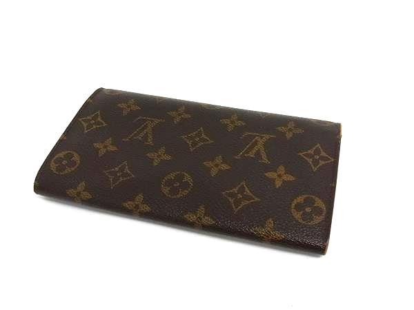 LOUIS VUITTON ルイヴィトン 長財布 モノグラム ポシェット ポルトモネ クレディ M61725 ブラウン系 PVC×レザー ユニセックス ゴールド金具【本物保証】_1