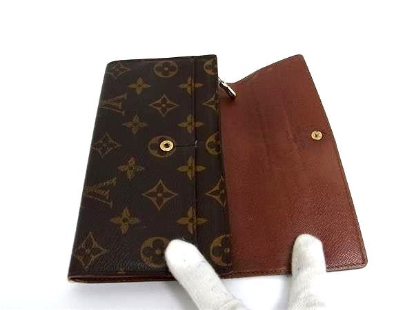 LOUIS VUITTON ルイヴィトン 長財布 モノグラム ポシェット ポルトモネ クレディ M61725 ブラウン系 PVC×レザー ユニセックス ゴールド金具【本物保証】_2
