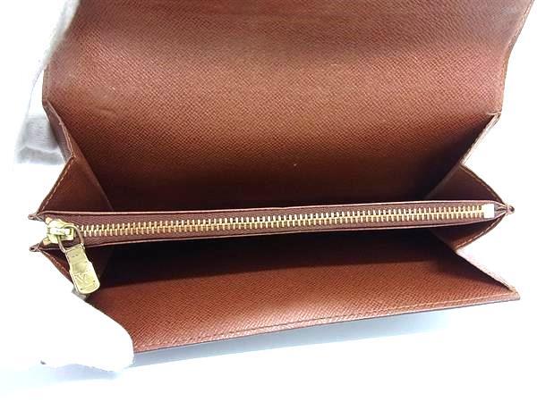 LOUIS VUITTON ルイヴィトン 長財布 モノグラム ポシェット ポルトモネ クレディ M61725 ブラウン系 PVC×レザー ユニセックス ゴールド金具【本物保証】_3