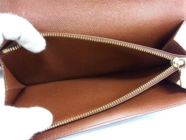 LOUIS VUITTON ルイヴィトン 長財布 モノグラム ポシェット ポルトモネ クレディ M61725 ブラウン系 PVC×レザー ユニセックス ゴールド金具【本物保証】_4