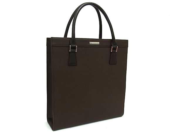 BURBERRY バーバリー ハンドバッグ トートバッグ ブラウン系 レザー レディース シルバー金具 美品【本物保証】