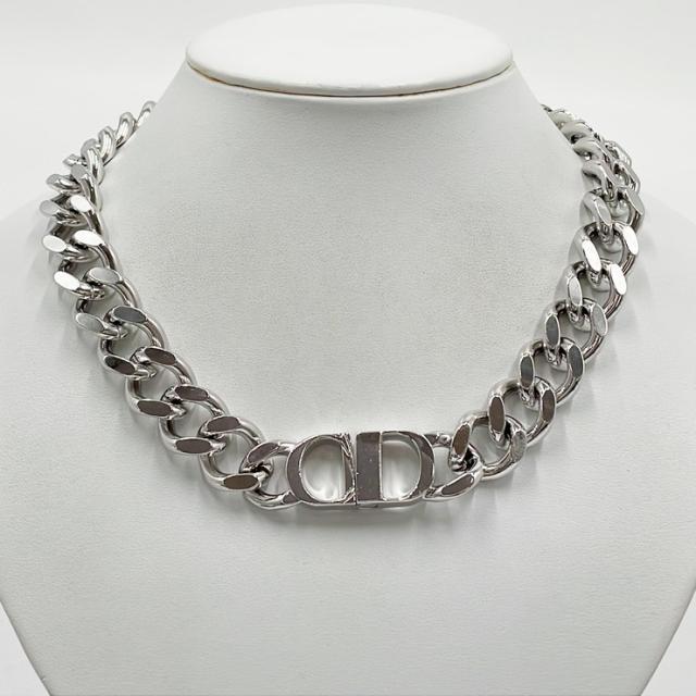 Dior シルバー チェーンネックレス Dior チェーンネックレスシルバー ディオール メンズ ネックレス