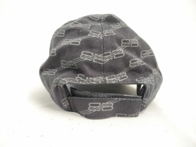 BALENCIAGA バレンシアガ キャップ BBロゴ 704104 グレー系 コットン ユニセックス 美品【本物保証】_2
