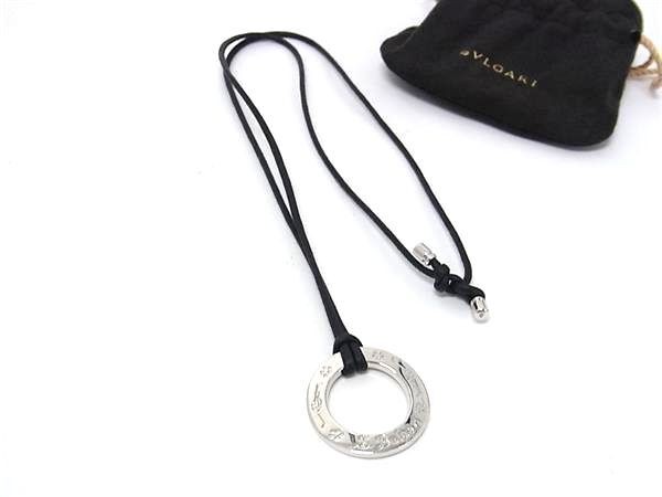 BVLGARI ブルガリ ネックレス セーブ ザ チルドレン シルバー ブラック系 SV925 ユニセックス ペンダント 美品【本物保証】