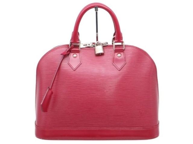 LOUIS VUITTON ルイヴィトン ハンドバッグ アルマPM M40490 フューシャ（ピンク）系 エピ レディース シルバー金具 美品【本物保証】