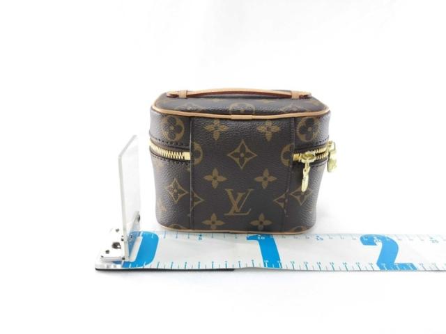 LOUIS VUITTON ルイヴィトン ハンドバッグ ニース ナノ M44936 ブラウン系 モノグラム レディース バニティバッグ ゴールド金具 美品【本物保証】_1
