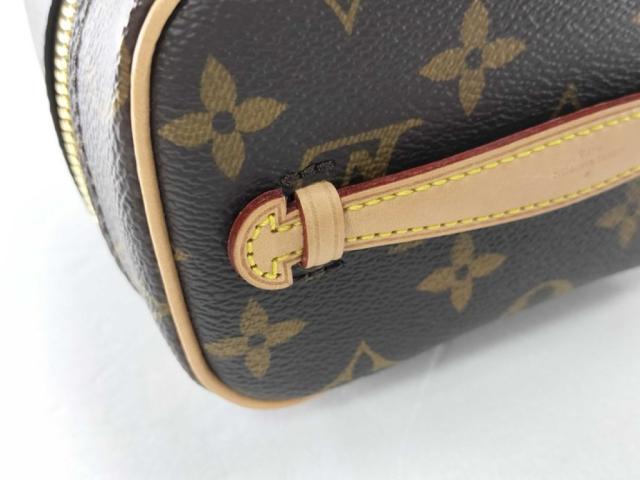 LOUIS VUITTON ルイヴィトン ハンドバッグ ニース ナノ M44936 ブラウン系 モノグラム レディース バニティバッグ ゴールド金具 美品【本物保証】_3