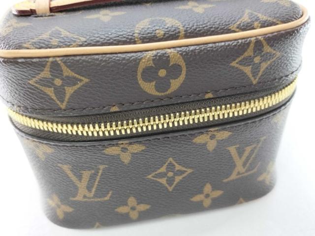 LOUIS VUITTON ルイヴィトン ハンドバッグ ニース ナノ M44936 ブラウン系 モノグラム レディース バニティバッグ ゴールド金具 美品【本物保証】_4