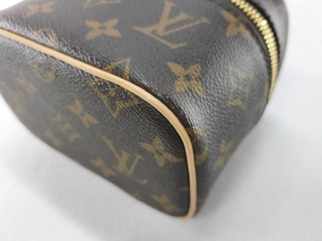 LOUIS VUITTON ルイヴィトン ハンドバッグ ニース ナノ M44936 ブラウン系 モノグラム レディース バニティバッグ ゴールド金具 美品【本物保証】_5
