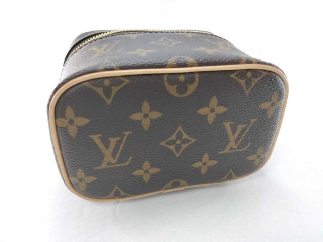 LOUIS VUITTON ルイヴィトン ハンドバッグ ニース ナノ M44936 ブラウン系 モノグラム レディース バニティバッグ ゴールド金具 美品【本物保証】_6