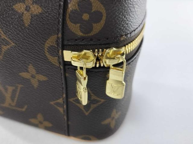 LOUIS VUITTON ルイヴィトン ハンドバッグ ニース ナノ M44936 ブラウン系 モノグラム レディース バニティバッグ ゴールド金具 美品【本物保証】_7
