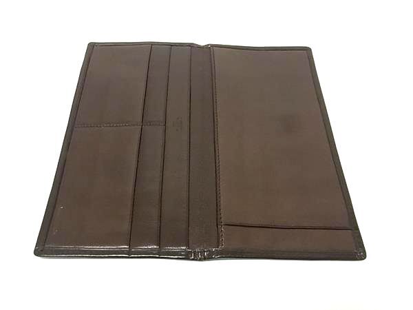 LOEWE ロエベ 財布 アナグラム - ダークブラウン レザー メンズ 二