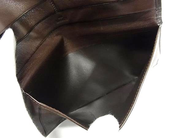 LOEWE ロエベ 財布 アナグラム - ダークブラウン レザー メンズ 二