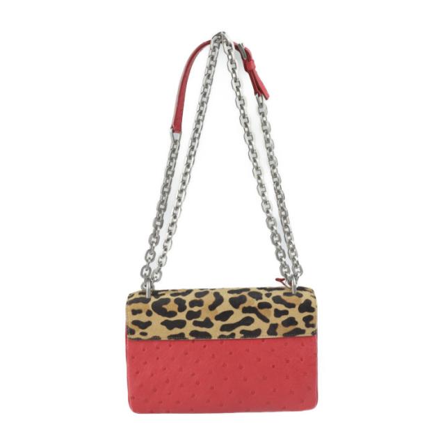 prada レオパード 豹 ハラコ バッグ レッド ヘアカーフ chieko+ PRADA
