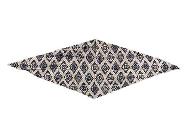 LOUIS VUITTON ルイヴィトン スカーフ - - ネイビー グレー シルク100% レディース 花柄 ひし形 新古未使用展示品【本物保証】