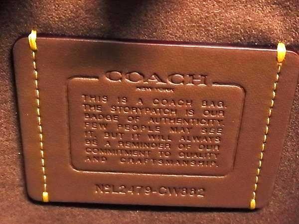 COACH コーチ ショルダーバッグ シグネチャー ウィロウ CW882 ブラウン系 PVC×レザー レディース ゴールド金具 美品【本物保証】_5