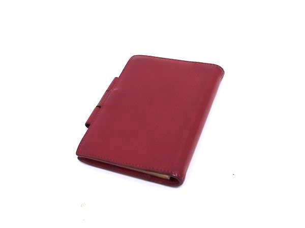 本物 HERMES エルメス アジェンダ クシュベル レザー 手帳カバー システム手帳 スケジュールブック □I刻 2005年 レッド 赤 シルバー金具 HERMES エルメス アジェンダGM アジェンダ 手帳カバー