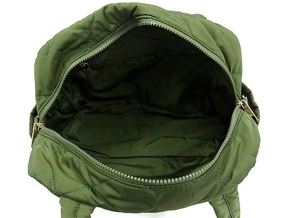 MARC JACOBS マークジェイコブス ハンドバッグ グリーン系 ナイロン レディース キルティング ゴールド金具 美品【本物保証】_4