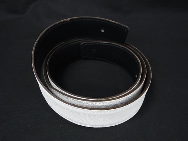 HERMES エルメス ベルト リバーシブルベルト - ホワイト ブラック  