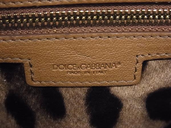 DOLCE＆GABBANA ドルチェアンドガッバーナ ハンドバッグ ブラウン系 パイソン ストロー レディース カデナ 2WAY ゴールド金具【本物保証】_1
