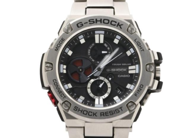 CASIO カシオ 腕時計 G-SHOCK G-STEEL GST-B100 Series GST-B100D-1AJF ブラック シルバー系 樹脂／ステンレススチール メンズ アナログ 美品【本物保証】