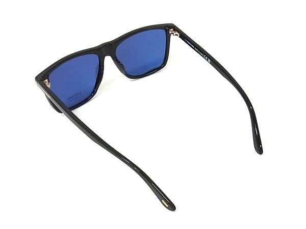 TOM FORD トムフォード サングラス Fletcher TF832 ブラック クリアブルー プラスチック メンズ 超美品【本物保証】