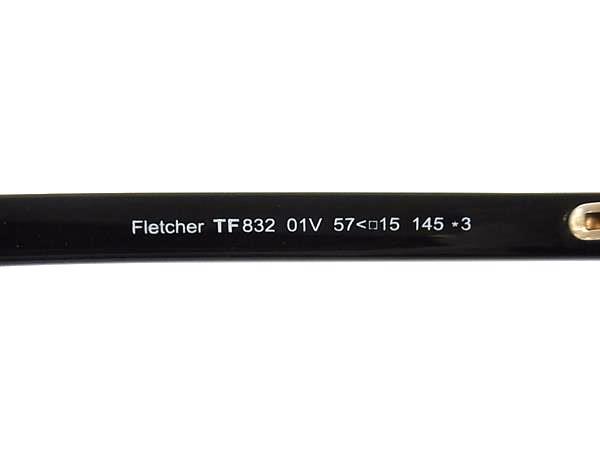 TOM FORD トムフォード サングラス Fletcher TF832 ブラック クリアブルー プラスチック メンズ 超美品【本物保証】