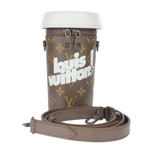 新古未使用展示品 LOUIS VUITTON ルイ ヴィトン ショルダーバッグ エブリデイLV コーヒーカップ M80812 ブラウン ホワイト モノグラムキャンバス レザー ユニセックス 2021AW【本物保証】