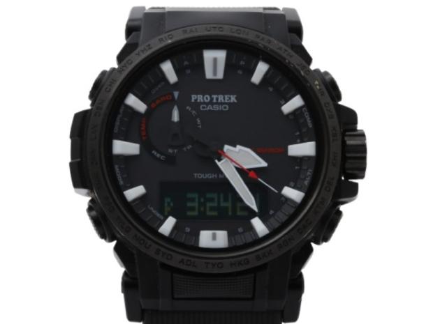 CASIO カシオ 腕時計 PRO TREK プロトレック Climber Line PRW-61Y-1BJF ブラック系 樹脂（バイオマス）／ステンレススチール メンズ アナデジ 美品【本物保証】