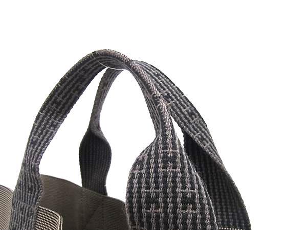HERMES エルメス トートバッグ エールライン トートMM グレー キャンバス ユニセックス シルバー金具 美品【本物保証】_2