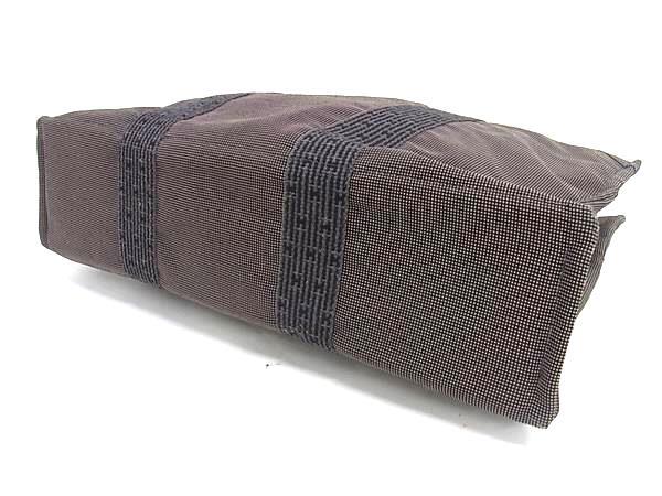 HERMES エルメス トートバッグ エールライン トートMM グレー キャンバス ユニセックス シルバー金具 美品【本物保証】_4