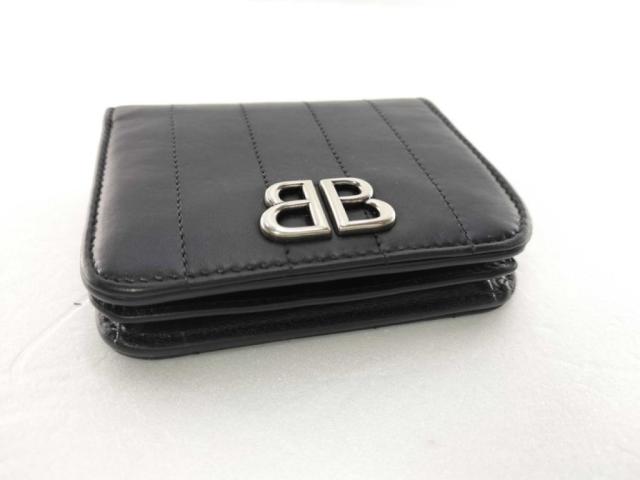BALENCIAGA バレンシアガ 折り財布 ブラック レザー BALENCIAGA