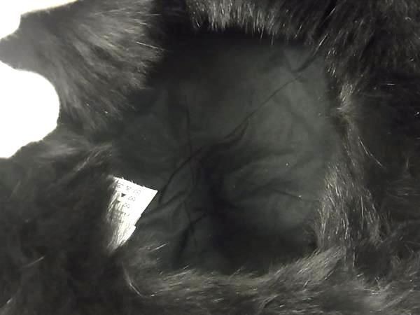 MONCLER モンクレール ハット フライトキャップ A2-093-00361-00-04992 ブラック系 ナイロン100%×フォックスファー ユニセックス 美品【本物保証】_2
