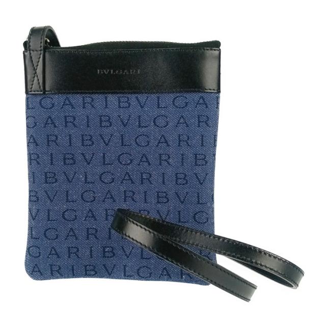BVLGARI ブルガリ ショルダー ロゴマニア ブルー メンズ レディース