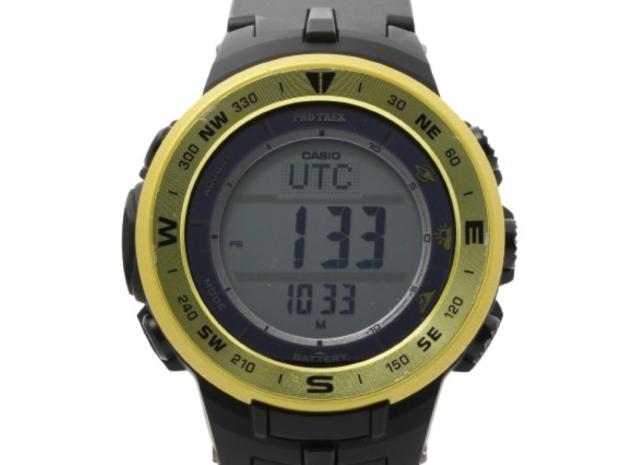 CASIO カシオ 腕時計 PRO TREK プロトレック Climber Line PRG-330 イエロー系 ブラック 樹脂／アルミ メンズ デジタル 美品【本物保証】