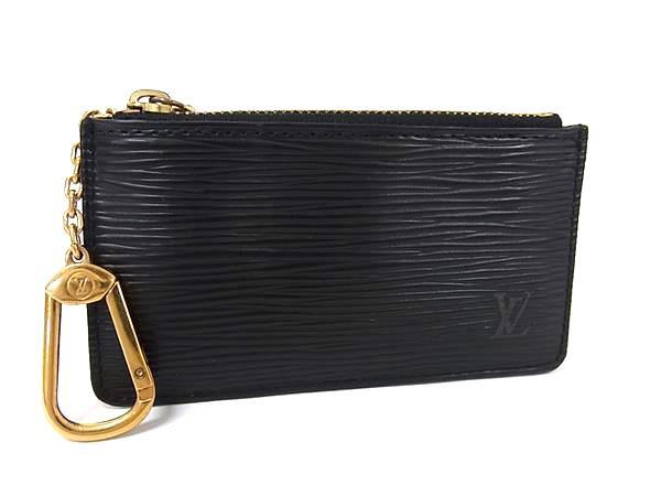 LOUIS VUITTON ルイヴィトン ケース ポシェットクレ M63802 ブラック エピ ユニセックス ゴールド金具【本物保証】