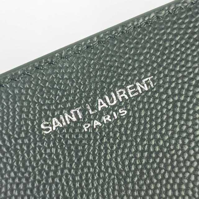 SAINT LAURENT サンローラン 財布/コインケース 二つ折り財布 396307 ブラック レザー メンズ 超美品【本物保証】_5