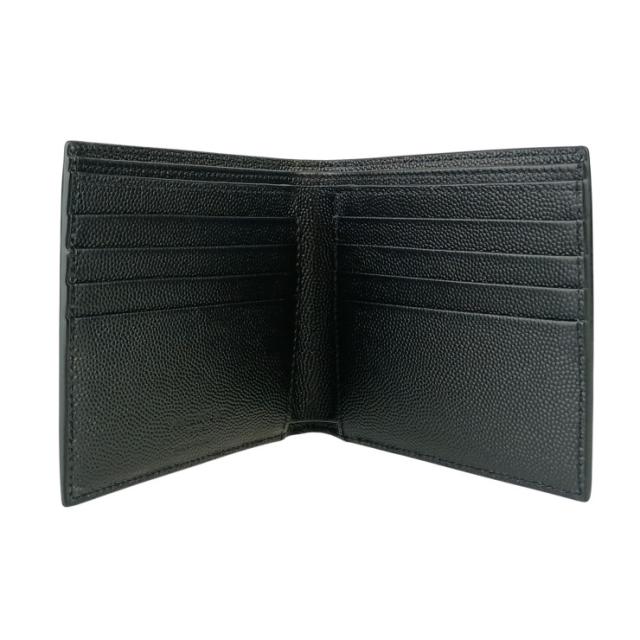 SAINT LAURENT サンローラン 財布/コインケース 二つ折り財布 396307 ブラック レザー メンズ 超美品【本物保証】_6