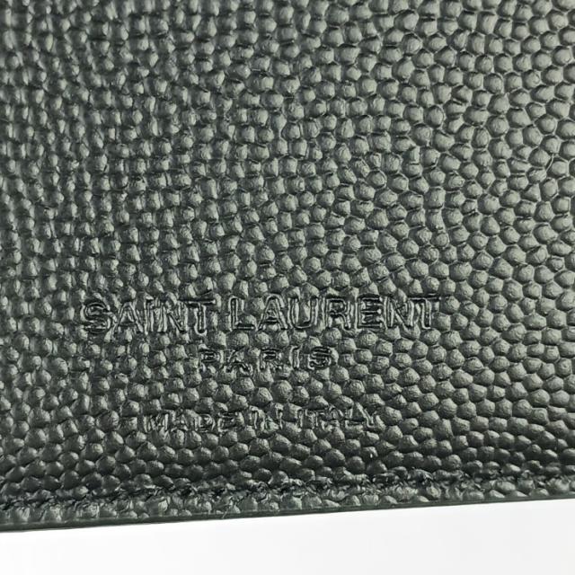 SAINT LAURENT サンローラン 財布/コインケース 二つ折り財布 396307 ブラック レザー メンズ 超美品【本物保証】_8
