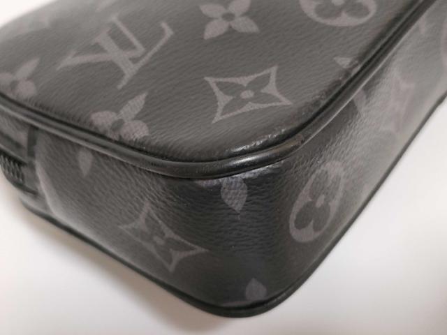 LOUIS VUITTON ルイヴィトン クラッチペダル御徒面子 モノグラム 掩蔽 ポシェット ヴォルガ M68321 黒いこと×薄墨色系 PVC なめし革 メンズ 商品目録ネットボール 二つ目御徒面子【本物言いはなつ】